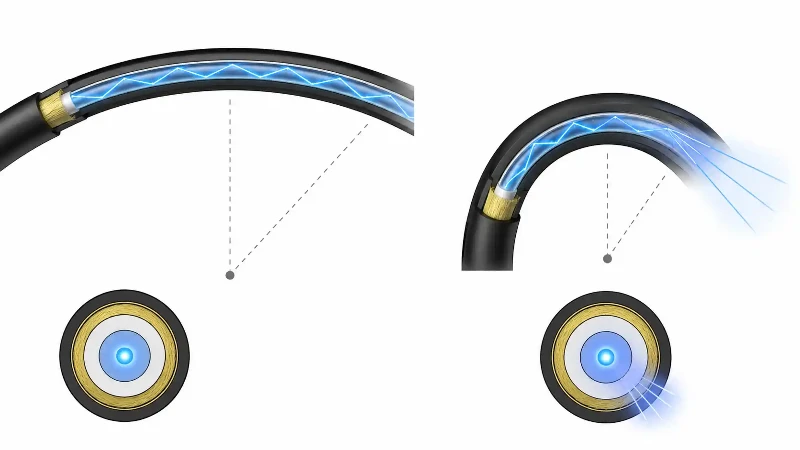Fiber optic cable bend radius and signal loss Fiber optic cable bend radius and signal loss
