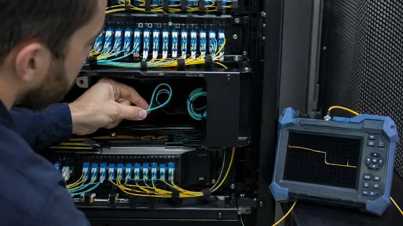 OTDR troubleshooting of a tight fiber bend OTDR troubleshooting of a tight fiber bend